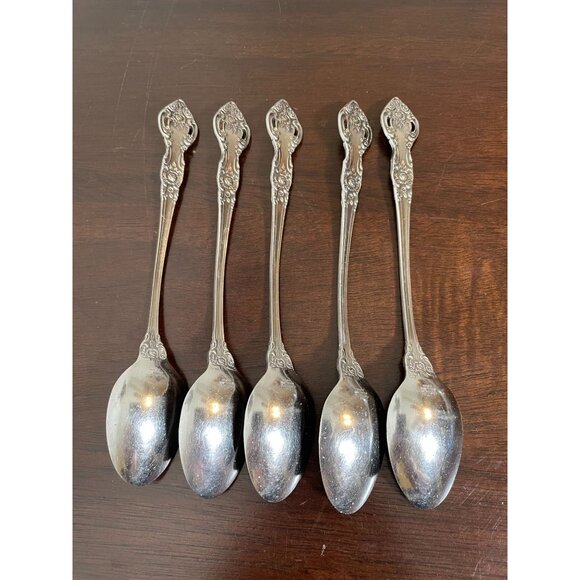 Vtg Northland Oneida Stainless Baton Rouge Pattern - Iced Tea Spoons - 5 - Japan - Picture 3 of 6